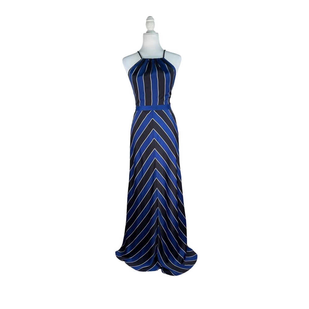 Guess Nautical Sailor Striped Rope Maxi Dress 4 Coastal Geometric NWT